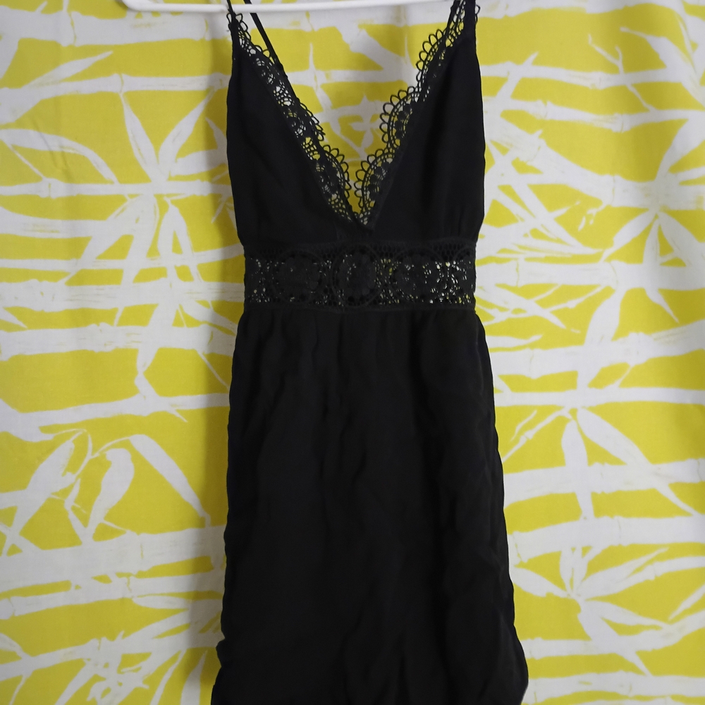 Forever 21 Black Lace Detail Romper